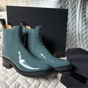 Office of Angela Scott Women's Teal Ankle Boots Sz 42 EU (US 11/11-5) RARE